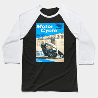 Vintage Motorcycle Magazine cover Baseball T-Shirt